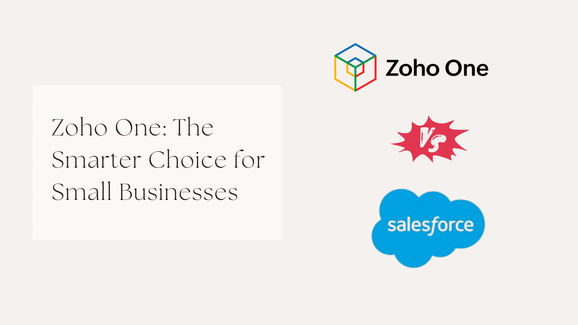 ZohoOne-vs-Salesforce A comparison showing the key differences between Zoho One and Salesforce