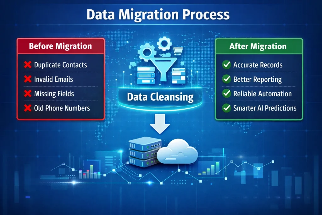 CRM data cleansing before migration